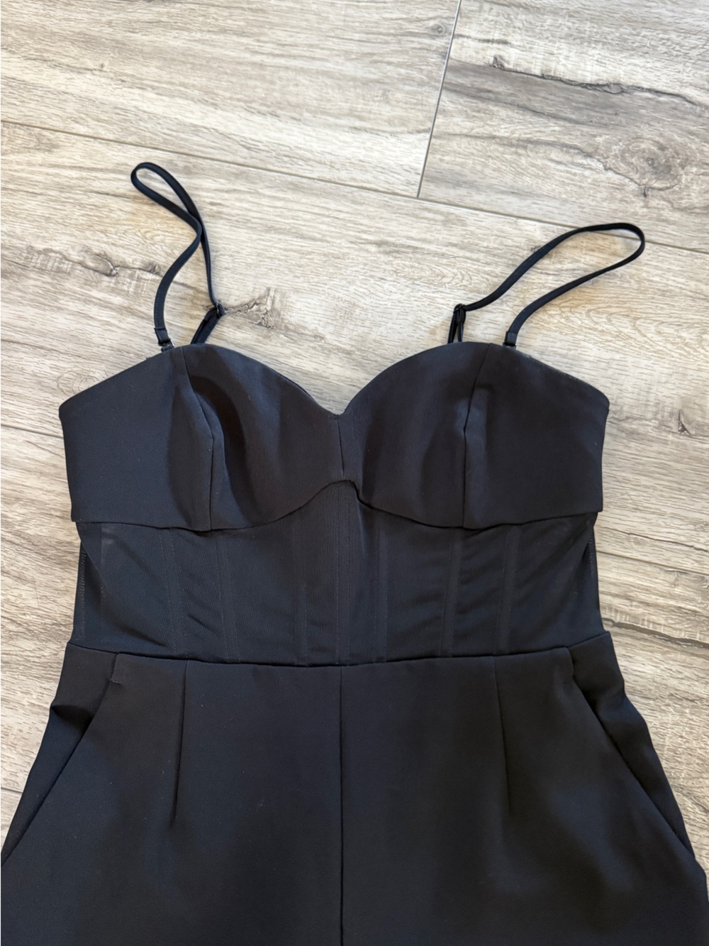 Dynamite Black Corset Wide Leg Jumpsuit - Picture 2 of 4